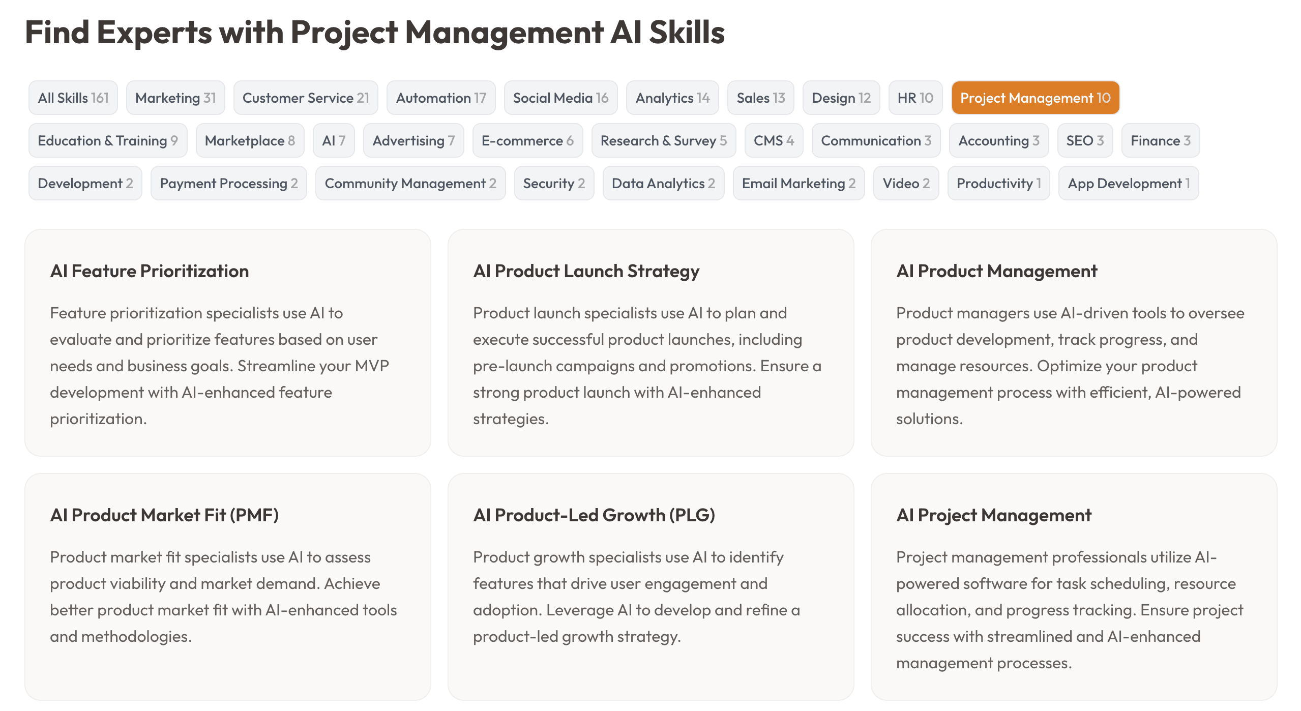 The skills index: a searchable directory of skill landing pages
